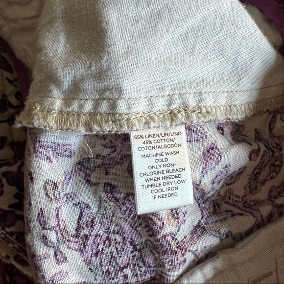 LOFT Floral Linen | Cotton Shorts Size 2 - Picture 7 of 8